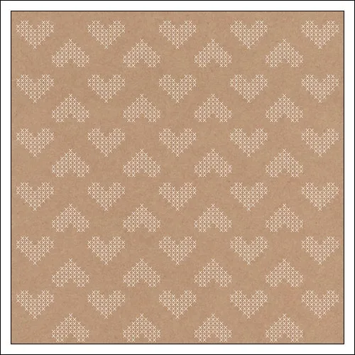American Crafts Kraft Paper Sheet Heartfelt Stitched Collection by Amy Tangerine