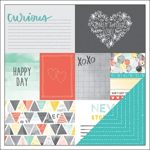 American Crafts Paper Sheet Scissors Stitched Collection by Amy Tangerine