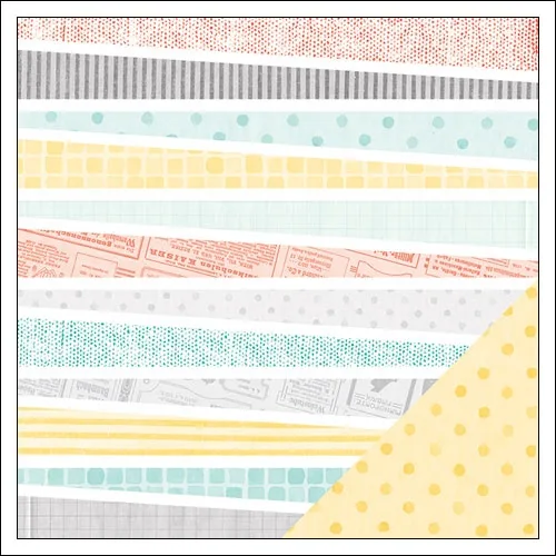 American Crafts Paper Sheet Thrifted Stitched Collection by Amy Tangerine