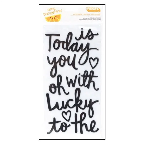American Crafts Thicker Stickers Foam Accents Black Today Stitched Collection by Amy Tangerine