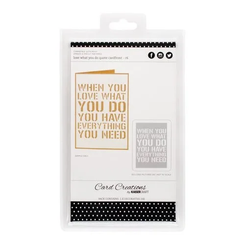 Kaisercraft Card Creations C6 Card Front Die 4 X 6 Everything Quote