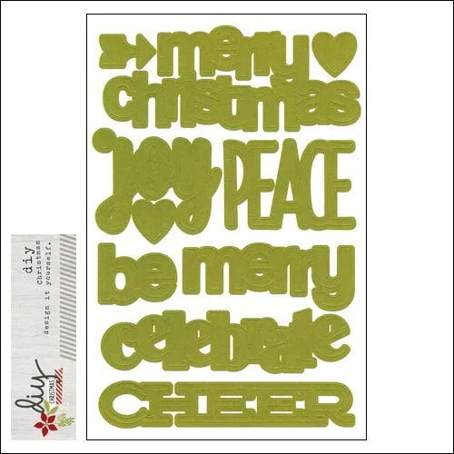 Simple Stories Sticker Sheet Christmas Sentiments DIY Christmas Collection