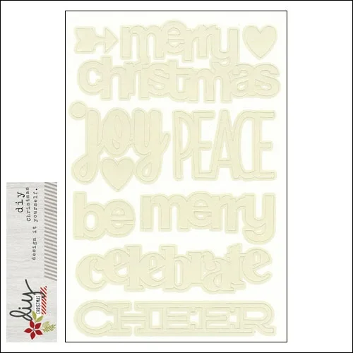 Simple Stories Sticker Sheet Christmas Sentiments DIY Christmas Collection