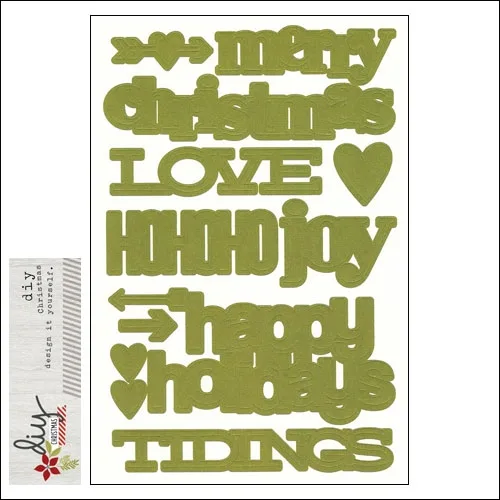 Simple Stories Sticker Sheet Christmas Sentiments DIY Christmas Collection