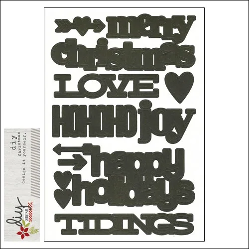 Simple Stories Sticker Sheet Christmas Sentiments DIY Christmas Collection