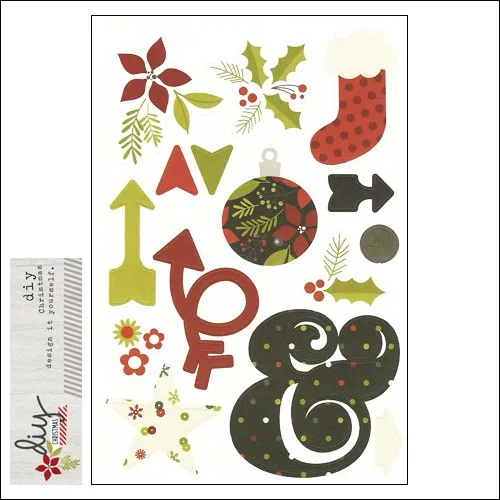 Simple Stories Sticker Sheet Christmas Icons DIY Christmas Collection