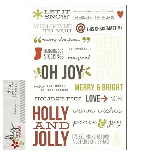 Simple Stories Sticker Sheet Christmas Icons DIY Christmas Collection