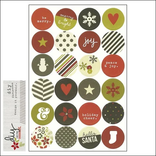 Simple Stories Sticker Sheet Christmas Icons DIY Christmas Collection