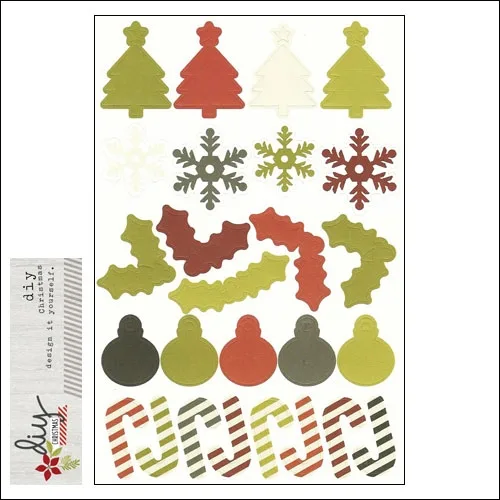Simple Stories Sticker Sheet Christmas Icons DIY Christmas Collection