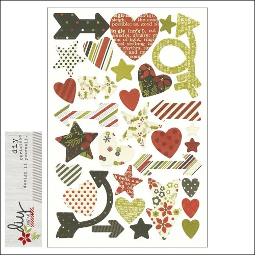 Simple Stories Sticker Sheet Christmas Icons DIY Christmas Collection