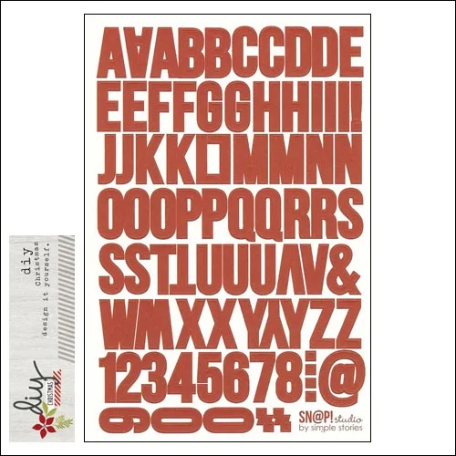 Simple Stories Sticker Sheet Christmas Letters and Words DIY Christmas Collection