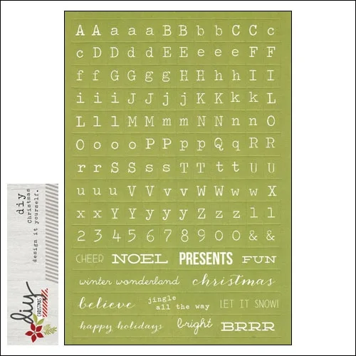 Simple Stories Sticker Sheet Christmas Letters and Words DIY Christmas Collection