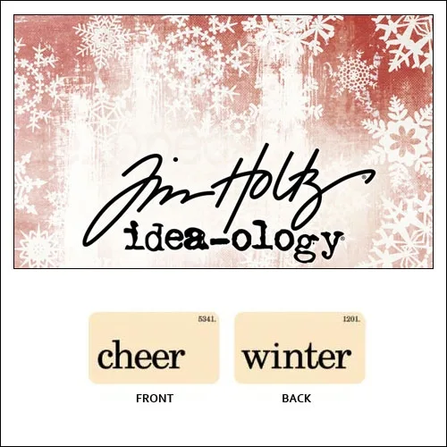 Idea-ology Holiday Mini Flash Card Cheer and Winter by Tim Holtz