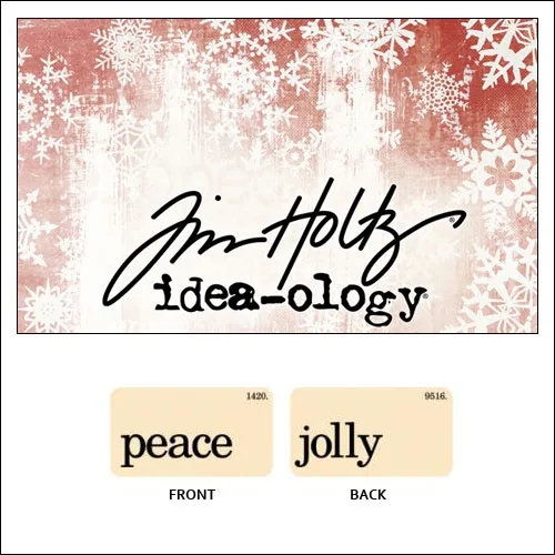Idea-ology Holiday Mini Flash Card Peace and Jolly by Tim Holtz