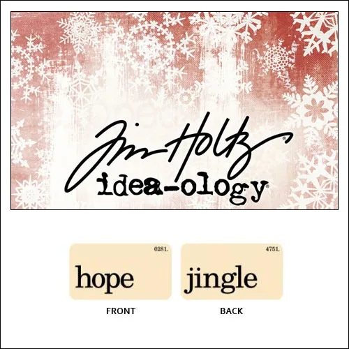 Idea-ology Holiday Mini Flash Card Hope and Jingle by Tim Holtz