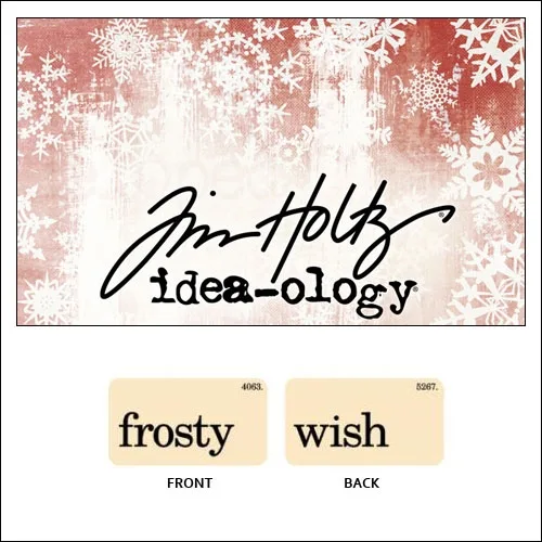Idea-ology Holiday Mini Flash Card Frosty and Wish by Tim Holtz