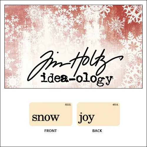 Idea-ology Holiday Mini Flash Card Snow and Joy by Tim Holtz