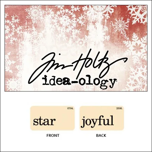 Idea-ology Holiday Mini Flash Card Star and Joyful by Tim Holtz