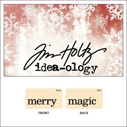 Idea-ology Holiday Mini Flash Card Merry and Magic by Tim Holtz