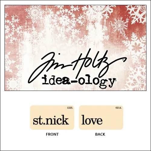 Idea-ology Holiday Mini Flash Card St.Nick and Love by Tim Holtz