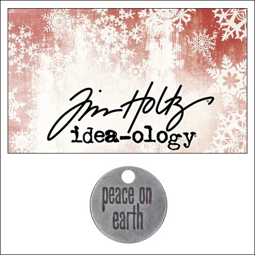 Idea-ology Tidings Token Impressed Sentiment Piece On Earth by Tim Holtz