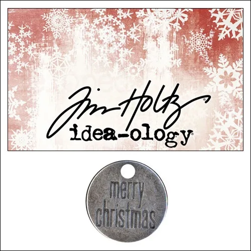 Idea-ology Tidings Token Impressed Sentiment Merry Christmas by Tim Holtz