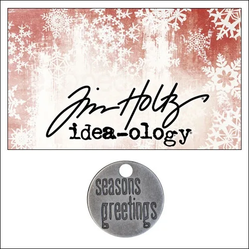 Idea-ology Tidings Token Impressed Sentiment Seasons Greetings by Tim Holtz