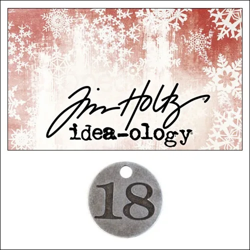 Idea-ology Countdown Coin Impressed Number Eighteen by Tim Holtz