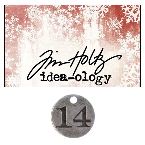 Idea-ology Countdown Coin Impressed Number Fourteen by Tim Holtz