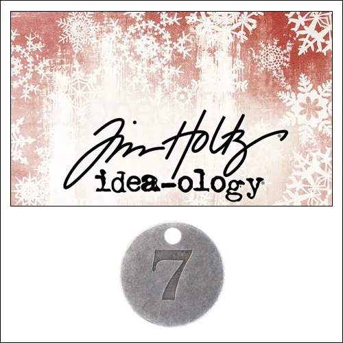 Idea-ology Countdown Coin Impressed Number Seven by Tim Holtz