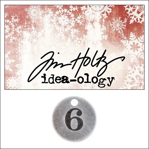 Idea-ology Countdown Coin Impressed Number Six by Tim Holtz