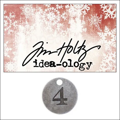 Idea-ology Countdown Coin Impressed Number Four by Tim Holtz