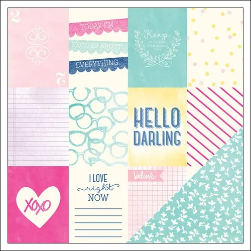 American Crafts Paper Sheet Hello Honey Serendipity Collection by Dear Lizzy