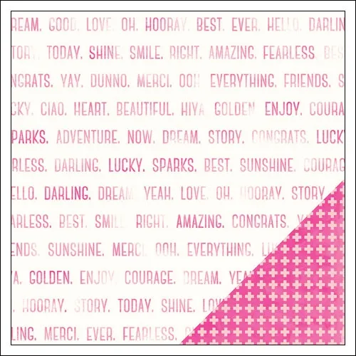 American Crafts Paper Sheet XOXO Serendipity Collection by Dear Lizzy