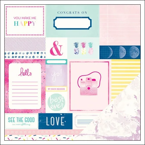 American Crafts Paper Sheet Smitten Serendipity Collection by Dear Lizzy