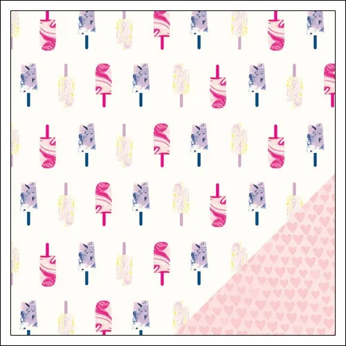 American Crafts Paper Sheet I Heart You Serendipity Collection by Dear Lizzy