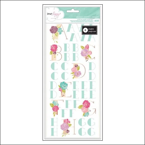 American Crafts Letter and Number Sticker Book Serendipity Collection by Dear Lizzy