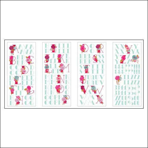 American Crafts Letter and Number Sticker Book Serendipity Collection by Dear Lizzy