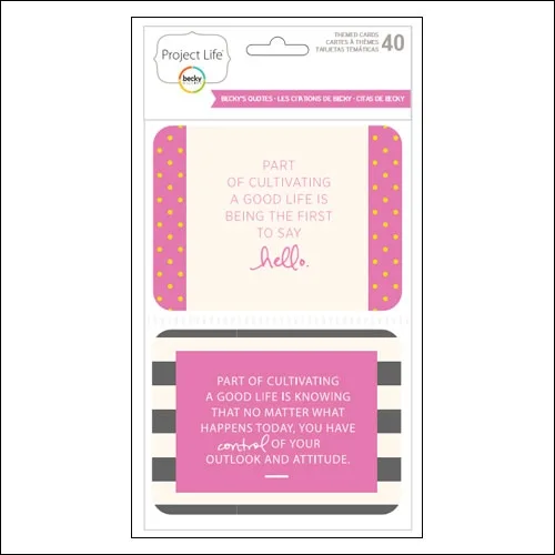 American Crafts Project Life Themed Cards Beckys Quotes by Becky Higgins