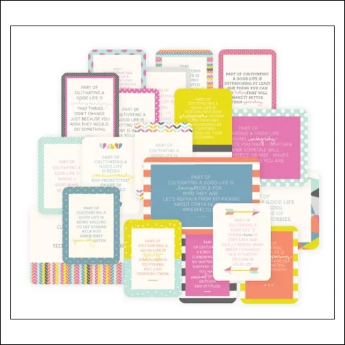 American Crafts Project Life Themed Cards Beckys Quotes by Becky Higgins