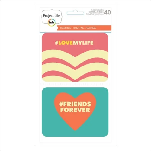 American Crafts Project Life Themed Cards Hashtag by Becky Higgins