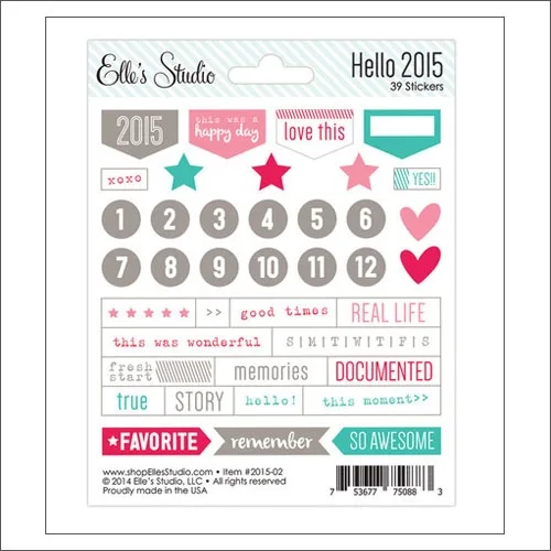 Elles Studio Stickers Hello 2015 Collection