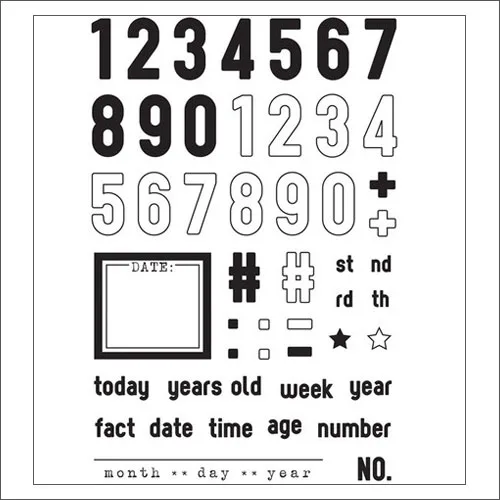 Elles Studio Clear Stamps Numbers