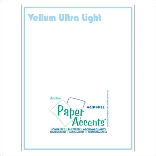 Paper Accents Vellum Sheet Ultra Light White