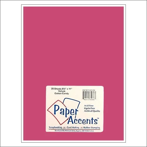 Paper Accents Vellum Sheet Cotton Candy