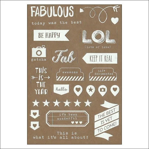 Simple Stories White Clear Stickers Snap Life Documented Collection