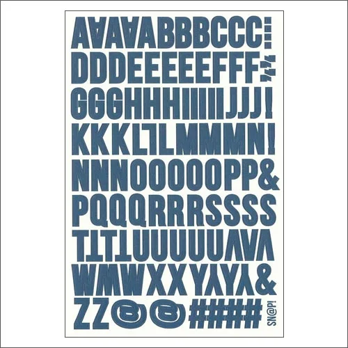 Simple Stories Alphabet Letter Sticker Sheet Dark Blue Snap Life Documented Collection