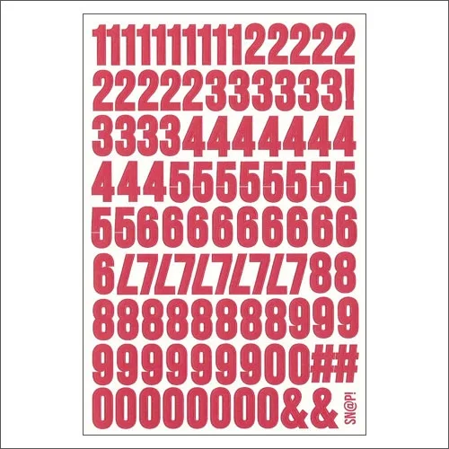 Simple Stories Number Sticker Sheet Red Snap Life Documented Collection