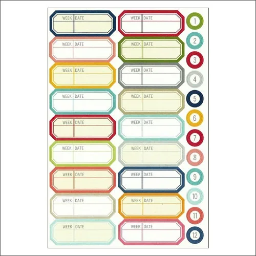 Simple Stories Label Sticker Sheet Snap Life Documented Collection