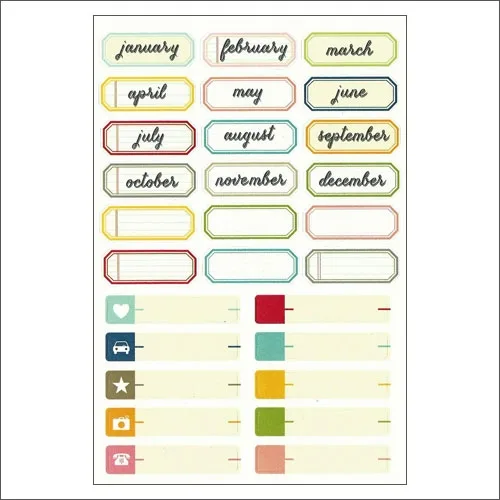 Simple Stories Label Sticker Sheet Snap Life Documented Collection